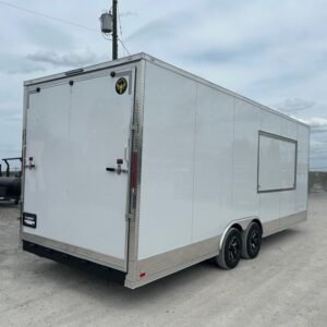 8.5 x 24 White Office Trailer with mini-split and display window - view 10