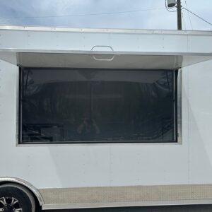 8.5 x 24 White Office Trailer with mini-split and display window - view 11