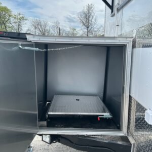 8.5 x 24 White Office Trailer with mini-split and display window - view 12