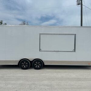 8.5 x 24 White Office Trailer with mini-split and display window - view 13