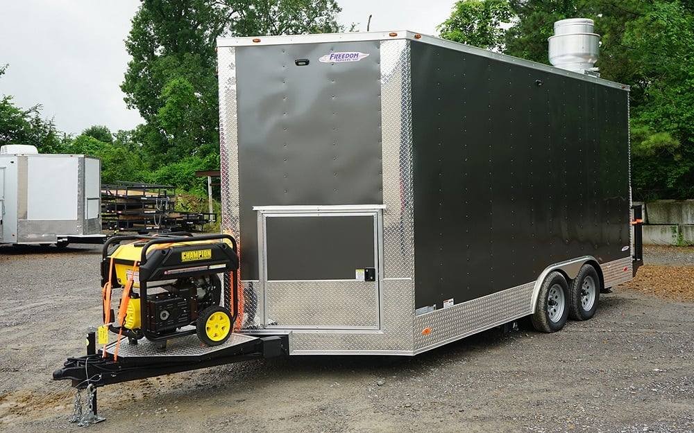 8.5′ x 16′ Charcoal Gray Concession Trailer with Appliances — photo 5