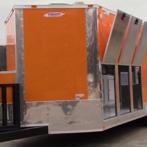 8.5 x 18 orange ice cream trailer with dual 60-amp power - view 9
