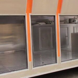 8.5 x 18 orange ice cream trailer with dual 60-amp power - view 2