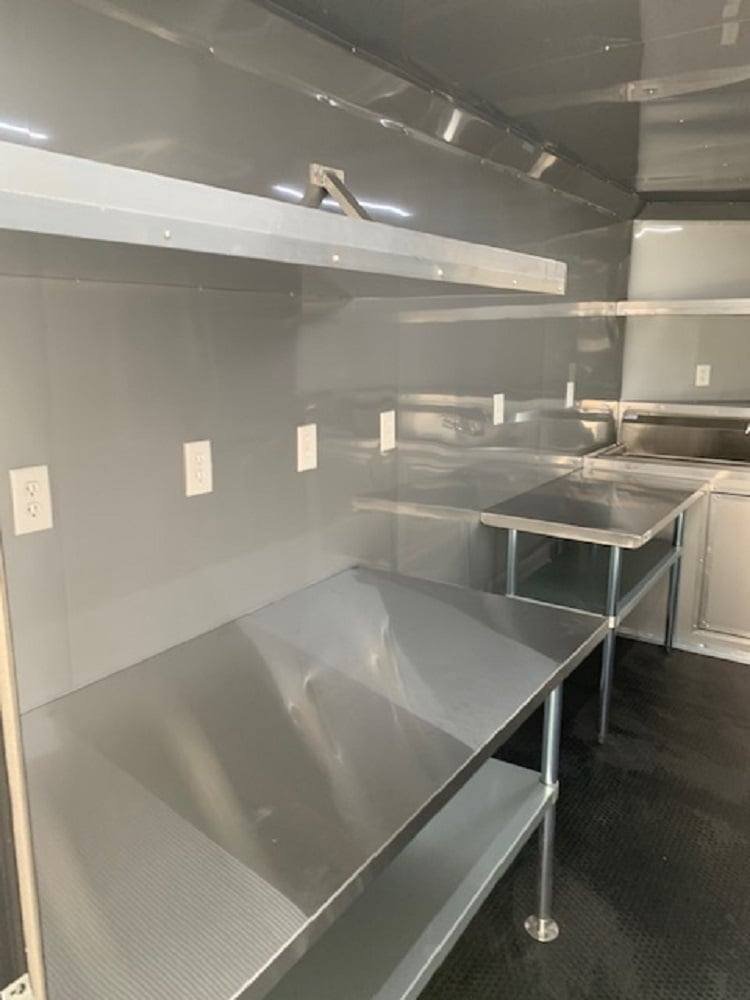 8.5′ x 24′ Black Porch Style BBQ Concession Food Trailer — photo 6