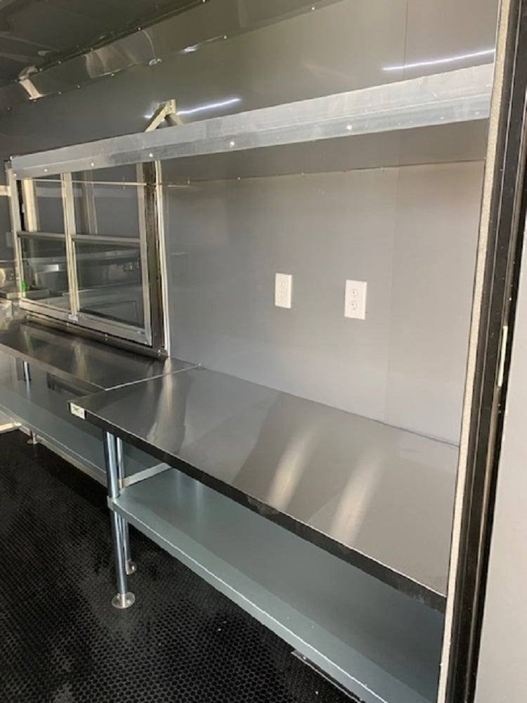 8.5′ x 24′ Black Porch Style BBQ Concession Food Trailer — photo 15