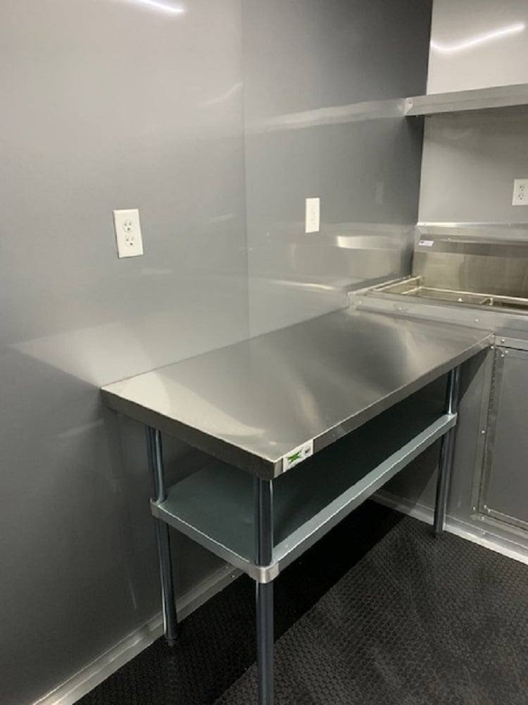 8.5′ x 24′ Black Porch Style BBQ Concession Food Trailer — photo 7