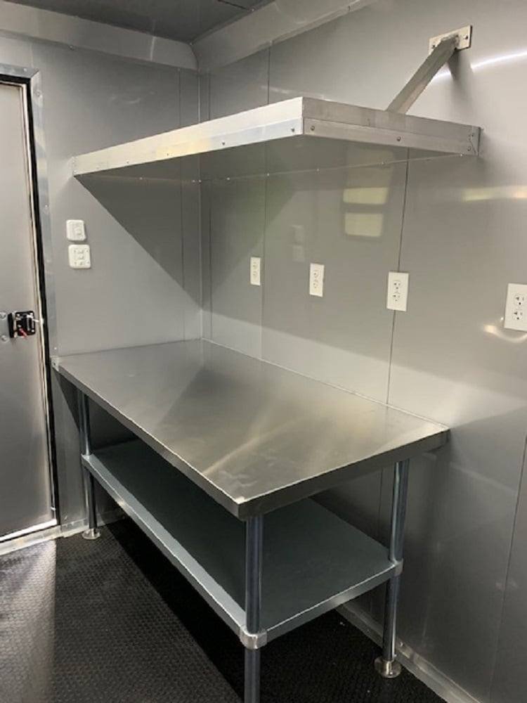 8.5′ x 24′ Black Porch Style BBQ Concession Food Trailer — photo 10
