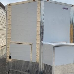 8.5' x 20' White V-Nose Concession Food Trailer