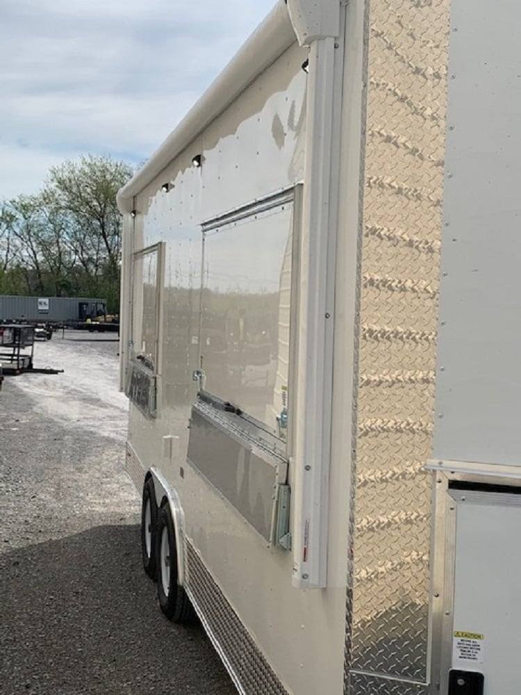 8.5′ x 20′ White V-Nose Concession Food Trailer — photo 9