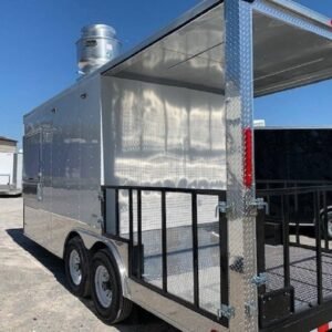8.5' x 20' White Pizza Concession Food Trailer