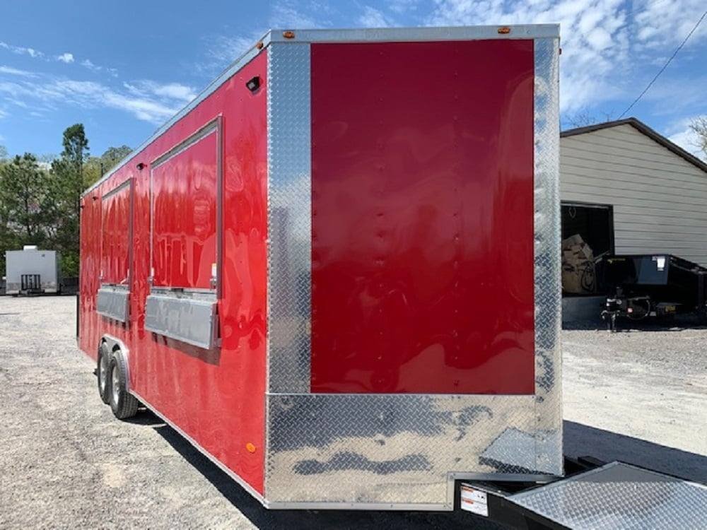 8.5×24 Red Concession Food Trailer — photo 9