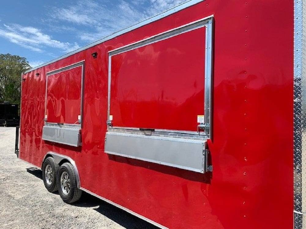 8.5×24 Red Concession Food Trailer