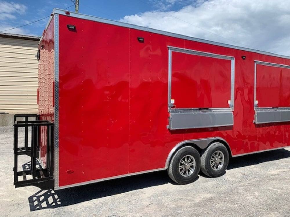 8.5×24 Red Concession Food Trailer — photo 14