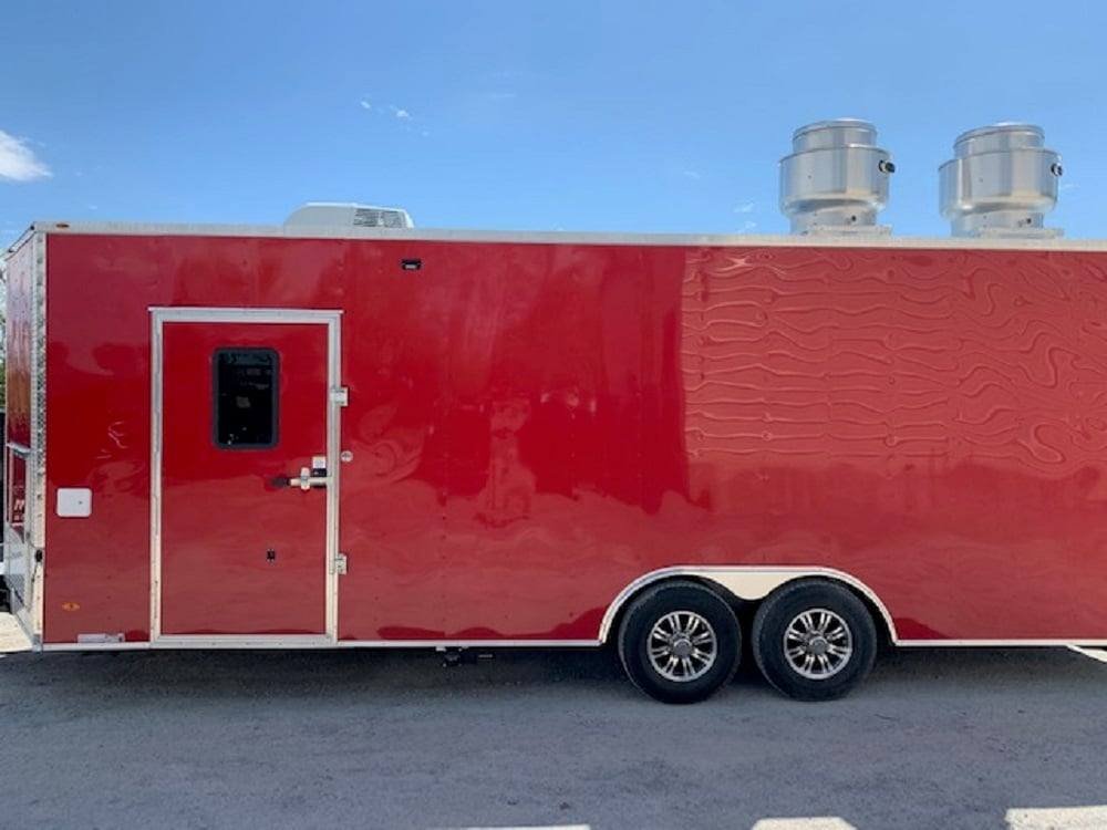 8.5×24 Red Concession Food Trailer — photo 7
