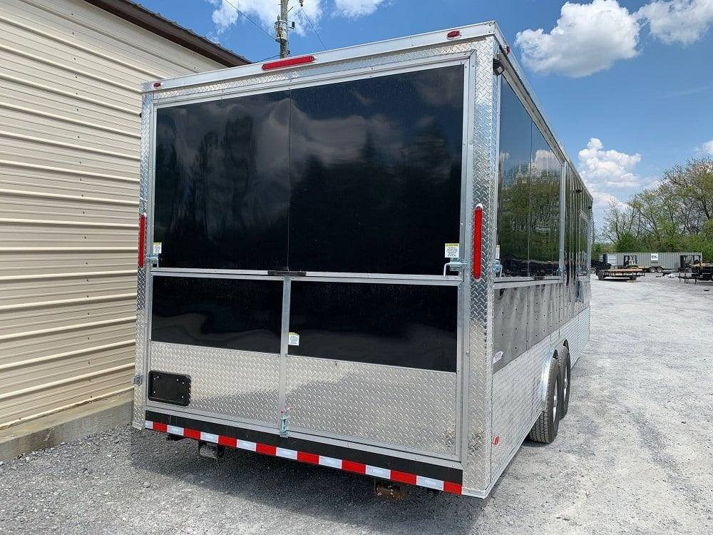 8.5′ x 24′ Black BBQ Porch Concession Food Trailer with Appliances — photo 4