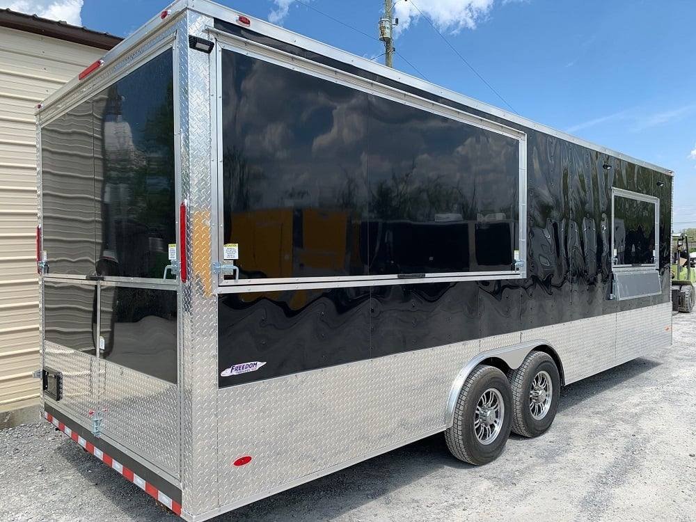 8.5′ x 24′ Black BBQ Porch Concession Food Trailer with Appliances — photo 7