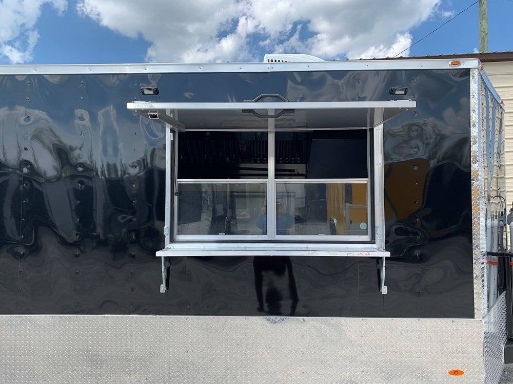 8.5′ x 24′ Black BBQ Porch Concession Food Trailer with Appliances — photo 9