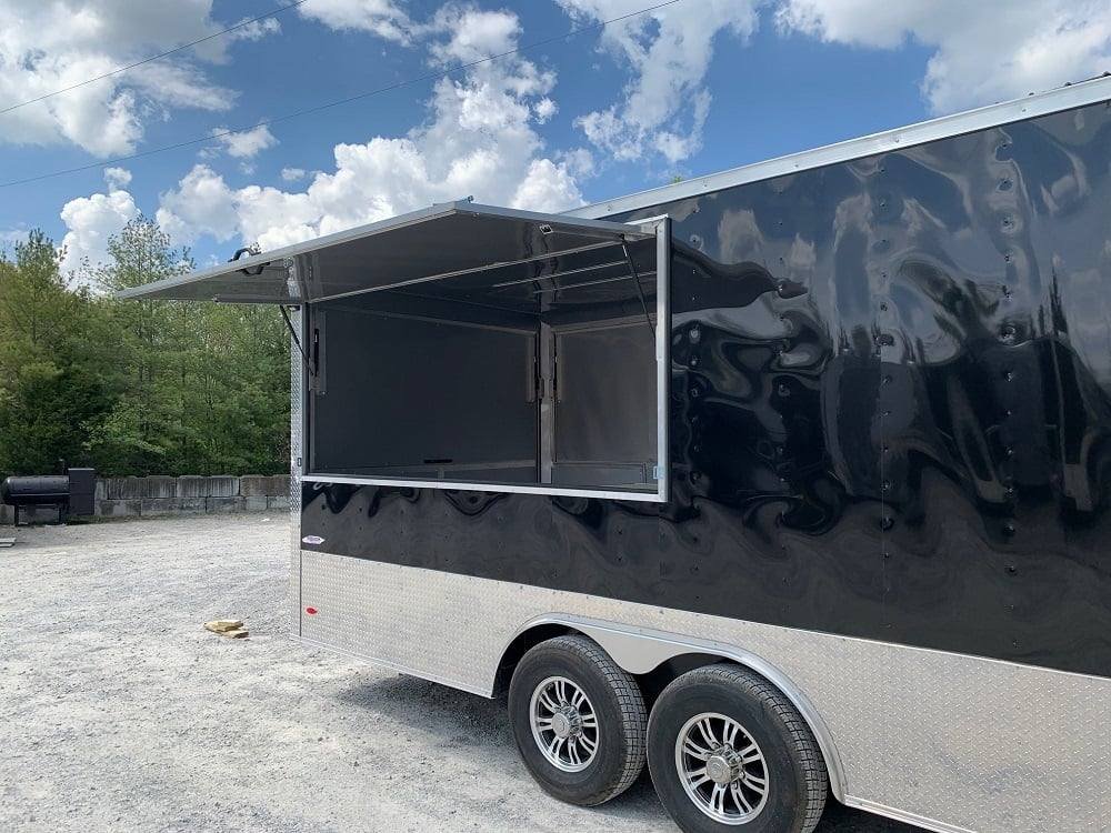8.5′ x 24′ Black BBQ Porch Concession Food Trailer with Appliances — photo 15