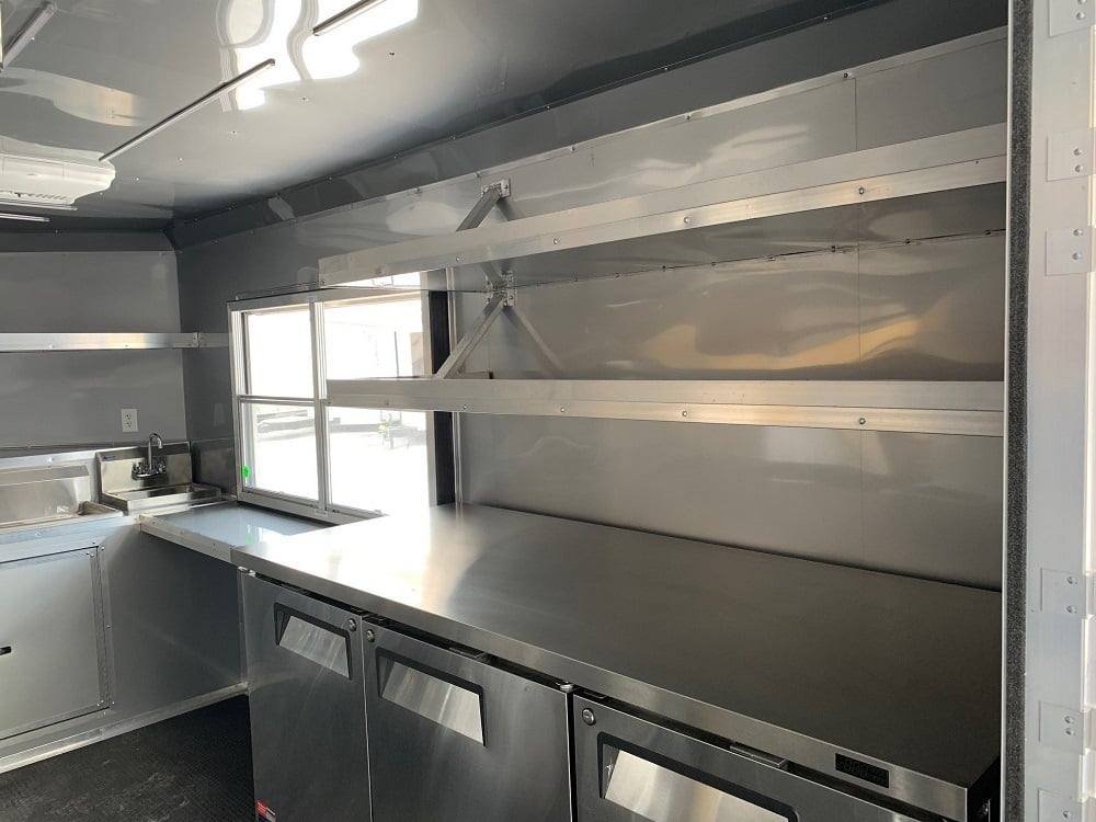 8.5′ x 24′ Black BBQ Porch Concession Food Trailer with Appliances — photo 14