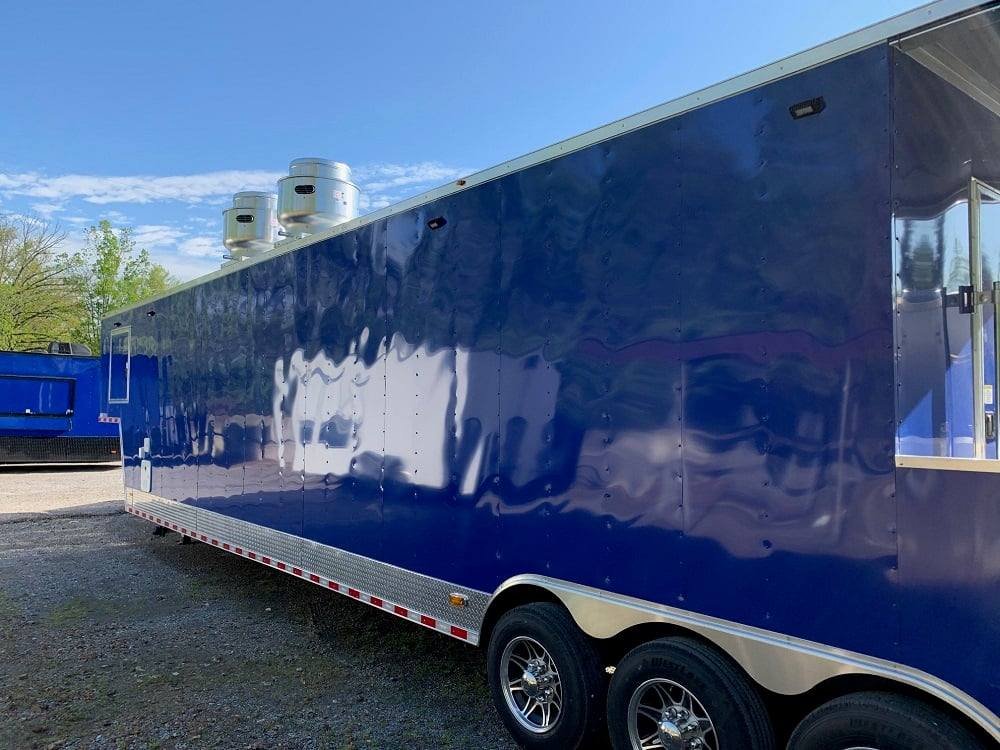 8.5′ x 53′ Cobalt Blue Gooseneck Concession BBQ Food Trailer with Appliances — photo 8