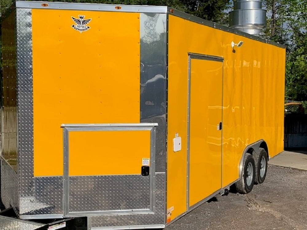8.5′ x 20′ Yellow Concession Food Trailer