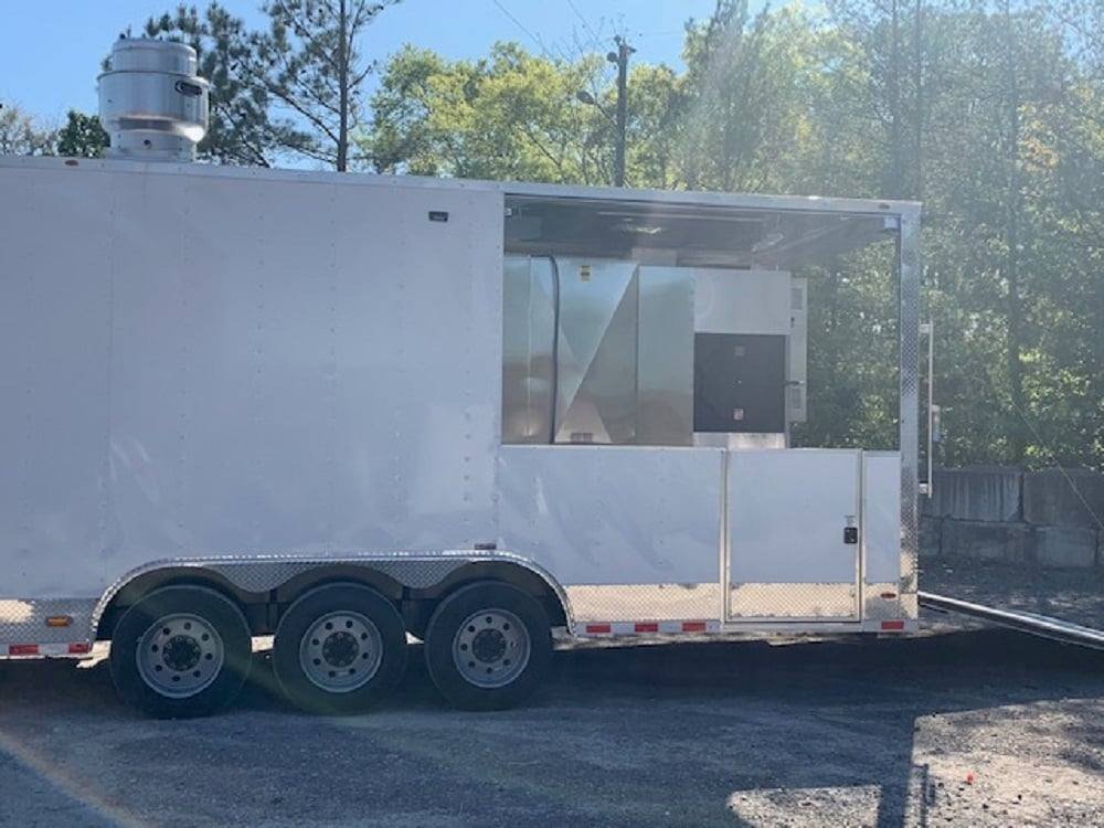 8.5′ x 40′ White BBQ Gooseneck Concession Food Trailer with Appliances — photo 6