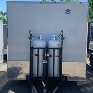 8.5 x 16 White Custom Trailer with 8-foot commercial grease hood - view 9