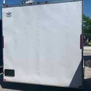 8.5 x 16 White Custom Trailer with 8-foot commercial grease hood - view 10