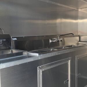 8.5 x 16 White Custom Trailer with 8-foot commercial grease hood - view 6