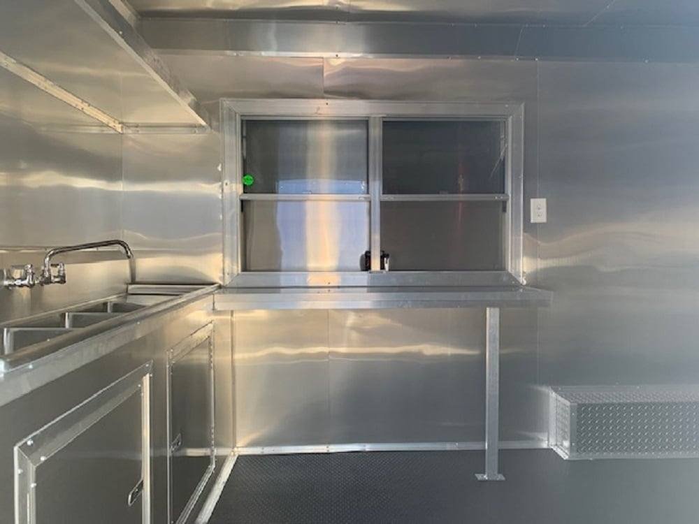 8.5′ x 16′ Custom White Concession Food Catering Trailer — photo 4