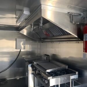 8.5 x 16 White Custom Trailer with 8-foot commercial grease hood - view 7