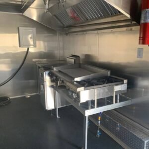 8.5 x 16 White Custom Trailer with 8-foot commercial grease hood - view 12