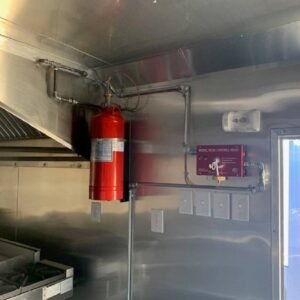 8.5 x 16 White Custom Trailer with 8-foot commercial grease hood - view 3