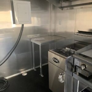 8.5 x 16 White Custom Trailer with 8-foot commercial grease hood - view 5
