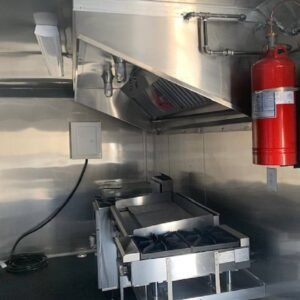 8.5 x 16 White Custom Trailer with 8-foot commercial grease hood - view 13