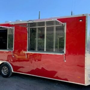 Red 8.5x24 Food Catering Concession Food Trailer with Appliances