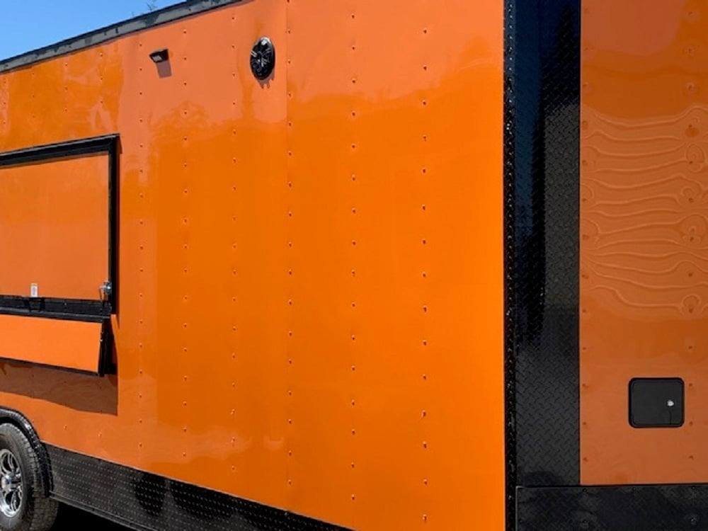 8.5′ x 24′ Orange Concession Food Trailer with Restroom — photo 10