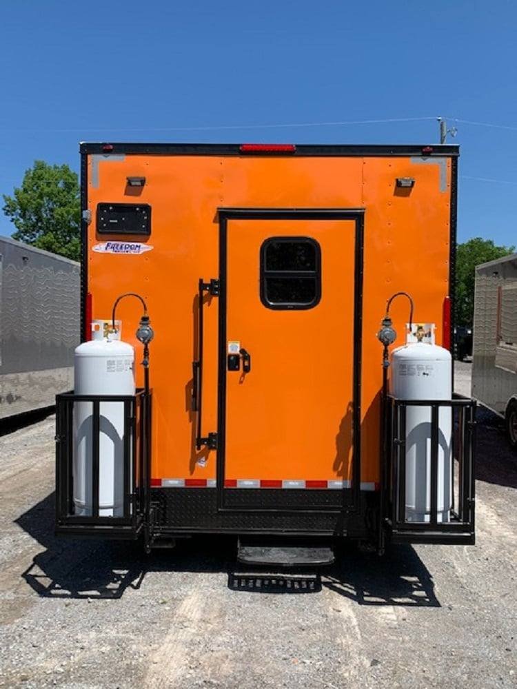 8.5′ x 24′ Orange Concession Food Trailer with Restroom — photo 8
