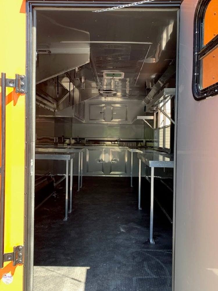 8.5′ x 24′ Orange Concession Food Trailer with Restroom — photo 6