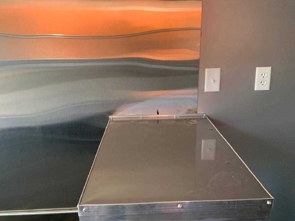 8.5′ x 24′ Orange Concession Food Trailer with Restroom — photo 13