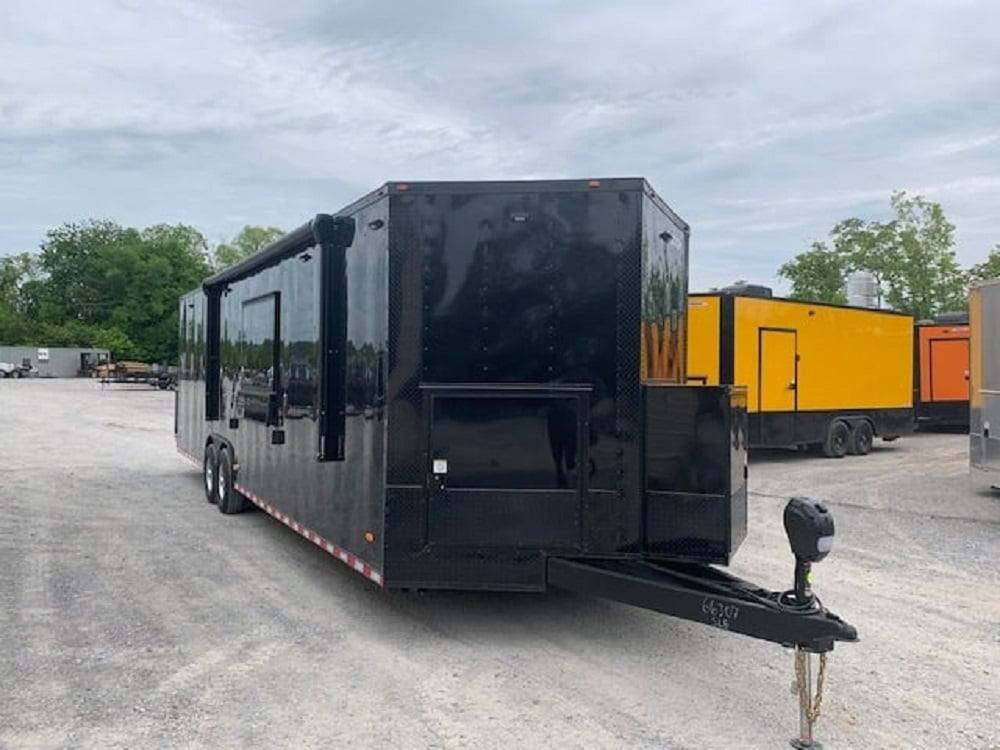 8.5′ x 30′ Black Concession Food Trailer