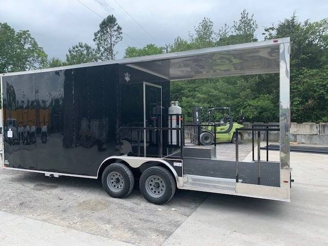 Concession Trailer 8.5′ X 22′ Black BBQ Food Event Catering — photo 3