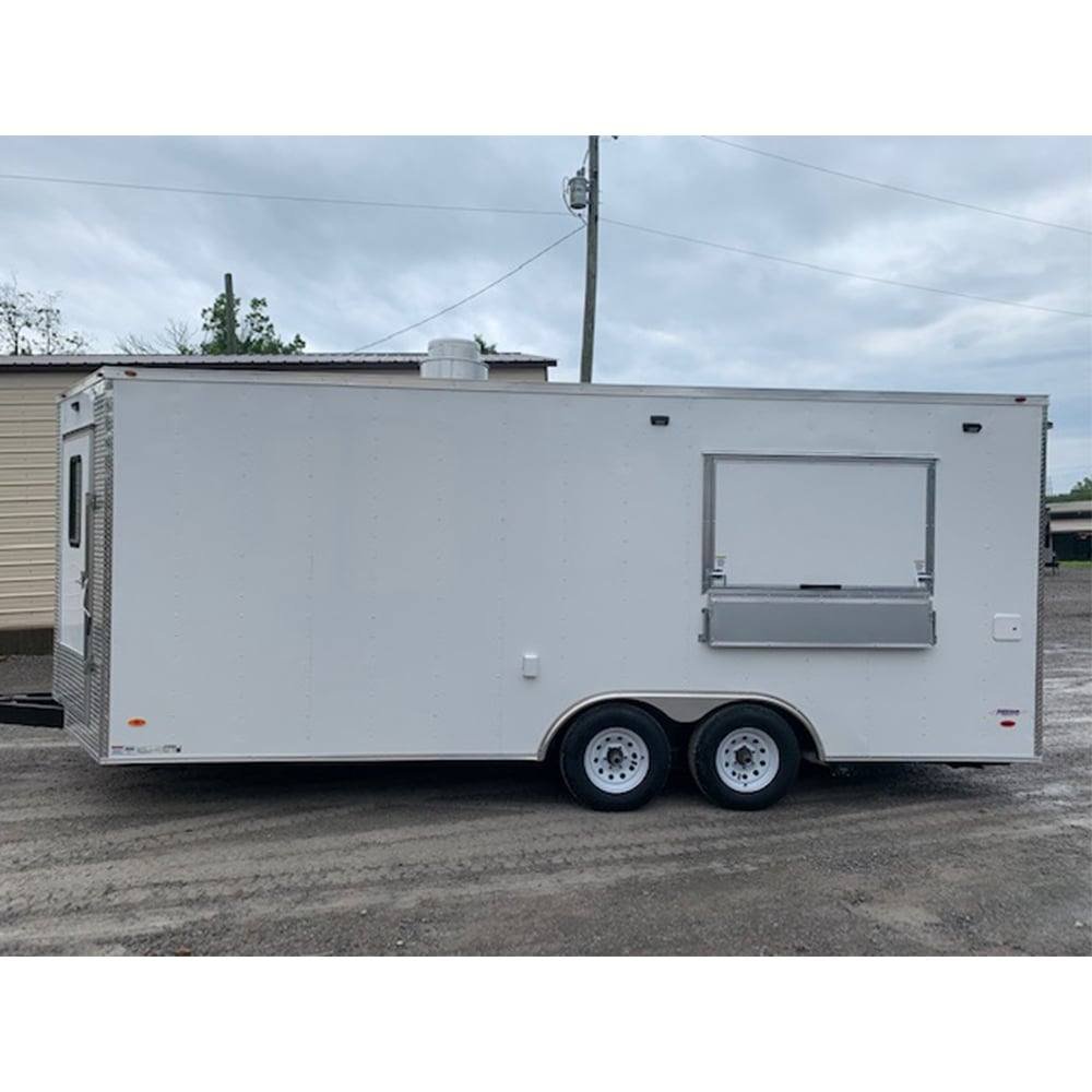 8.5′ x 20′ White V-Nose Concession Food Trailer — photo 2