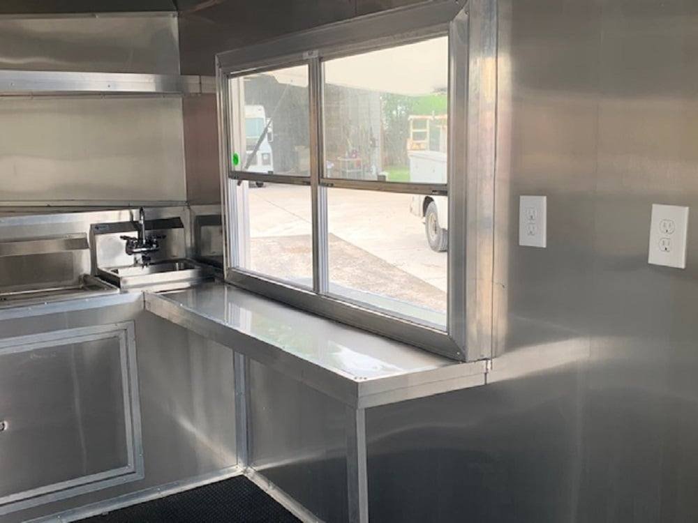 8.5′ x 22′ Penske Yellow BBQ Vending Concession Food Trailer — photo 12