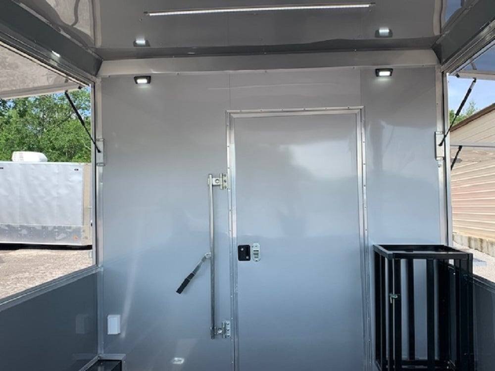 8.5×16 Med Charcoal Grey Porch Style Concession Food Trailer — photo 5