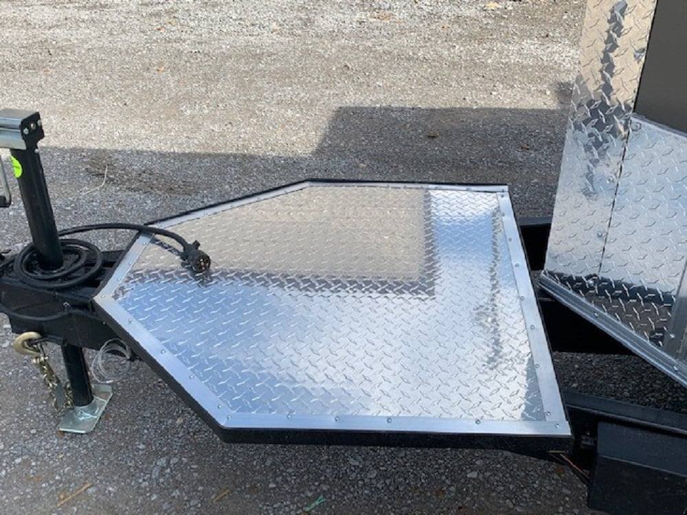 8.5×16 Med Charcoal Grey Porch Style Concession Food Trailer — photo 2