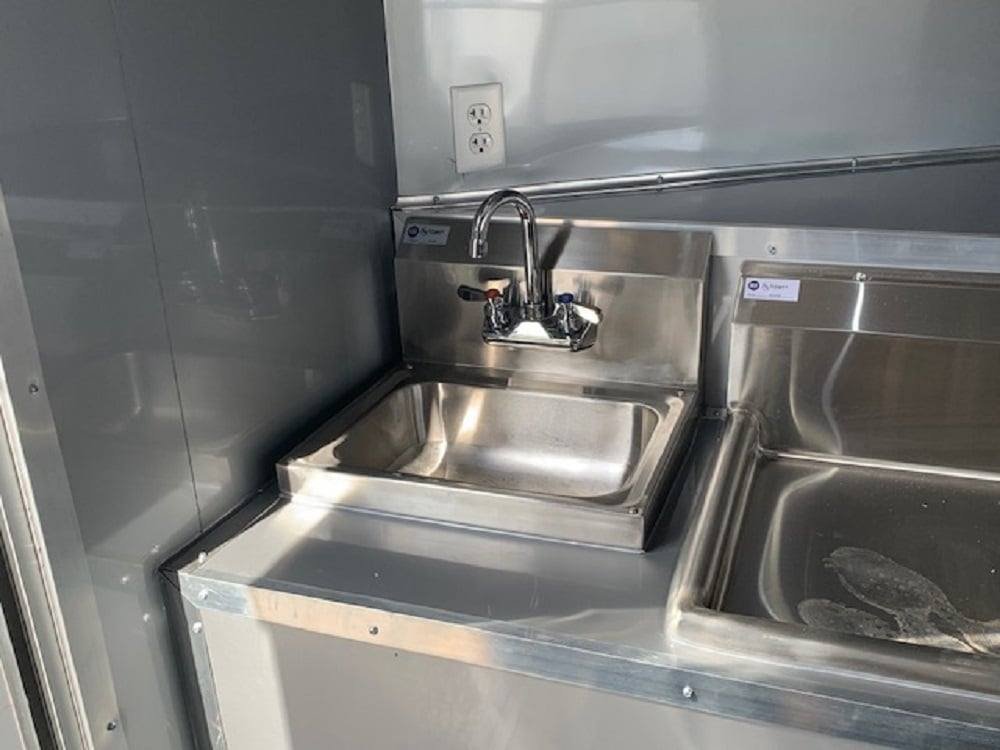 8.5×16 Med Charcoal Grey Porch Style Concession Food Trailer — photo 6