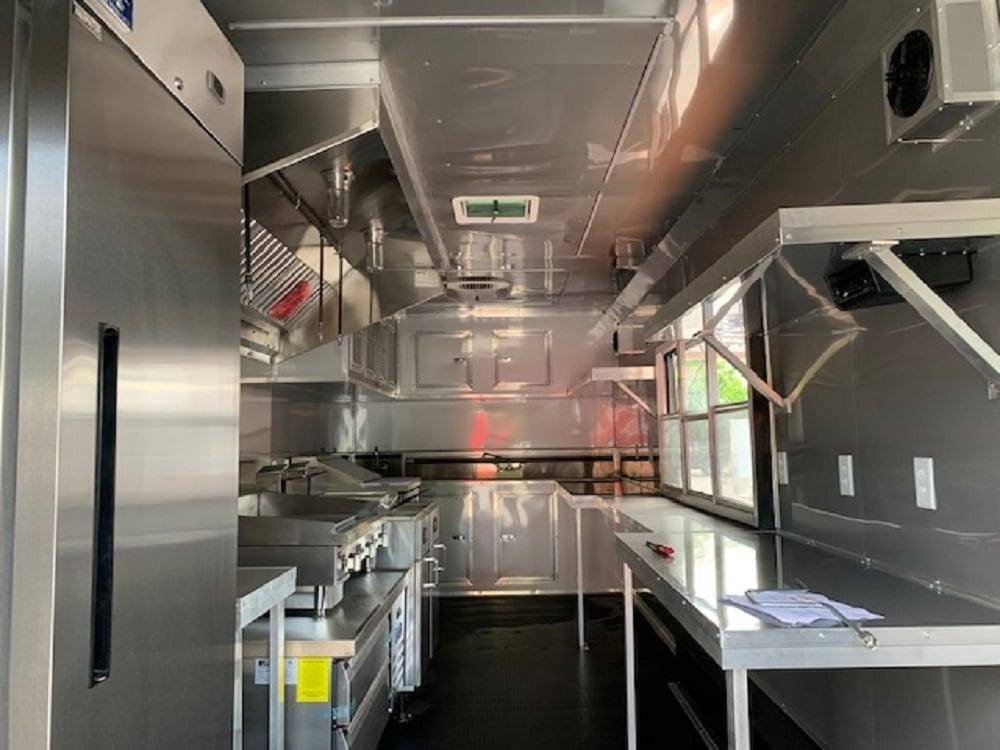 8.5′ x 24′ Orange Concession Food Trailer with Restroom and Appliances — photo 11