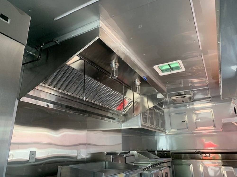 8.5′ x 24′ Orange Concession Food Trailer with Restroom and Appliances — photo 9