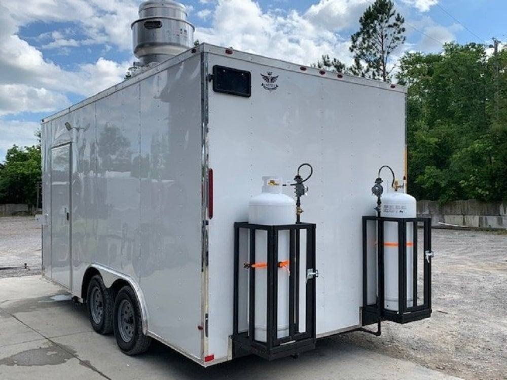 8.5′ x 16′ White Concession Food Trailer With Appliances — photo 4